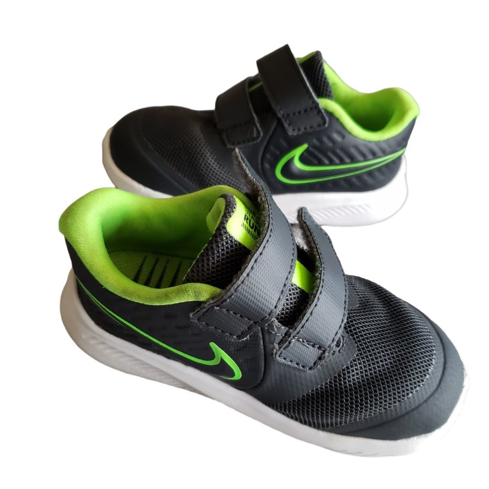 Nike Star Runner 2 (TDV) AT1803-004 Black/Green Unisex Toddler Sneakers Shoes 6C